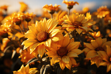 Fototapeta premium Beautiful sunflower background