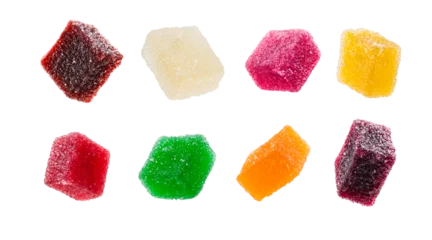 Poster assorted jelly candies isolated on transparent background. PNG image. © winston