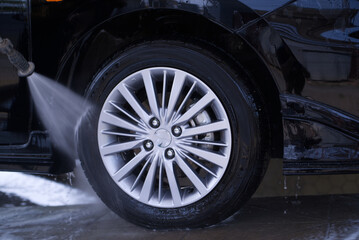 car wheel in snow