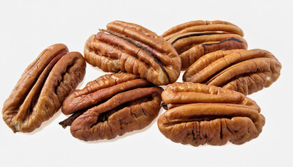 pecan, nut, isolated on white background