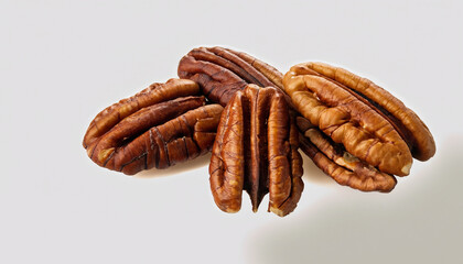 pecan, nut, isolated on white background