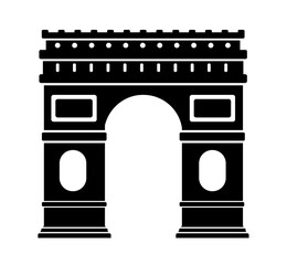 Arc de Triomphe - France , Paris / World famous buildings illustration / png - obrazy, fototapety, plakaty