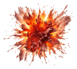 Abstract explosion isolated 3d illustration.