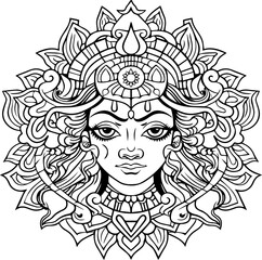 Maa durga vector images