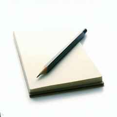 picture of notebook and pen in white background