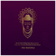 Lord Buddha Quotes. Gautama Buddha Vector Art 
