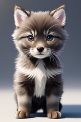 Obraz premium Cute adorable little dog cub, Generative AI