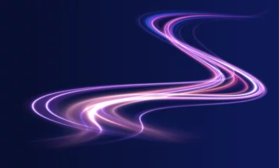 Foto op Plexiglas Vector swirl trail effect. Abstract vector fire circles, sparkling swirls and energy light spiral frames. Glow luminous glitter shimmer trail.  © Mirotvoric