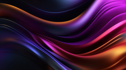 Fototapeta premium Dark colorful wave background. 