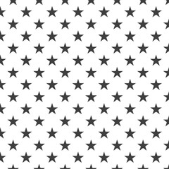 Black White Stars Seamless Pattern Vector Background Wallpaper