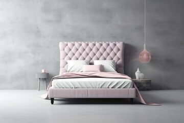 Bed furniture mockup. Generate Ai