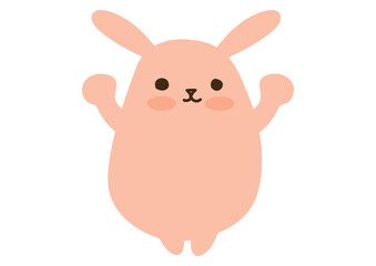 かわいいうさぎ、頑張る