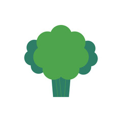 Broccoli icon flat, geometric, modern style. Abstract vegetables illustration. Broccoli abstract vegetable. Broccoli vector illustration for your design. 