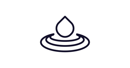 Fototapeta premium deluge icon. Thin line deluge icon from weather collection. Outline vector isolated on white background. Editable deluge symbol can be used web and mobile