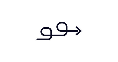 sketch loop arrow icon. Thin line sketch loop arrow icon from user interface collection. Outline vector isolated on white background. Editable sketch loop arrow symbol can be used web and mobile