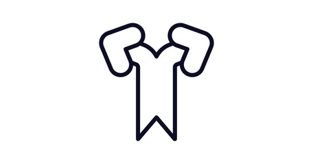 bifurcation signal icon. Thin line bifurcation signal icon from user interface collection. Outline vector isolated on white background. Editable bifurcation signal symbol can be used web and mobile