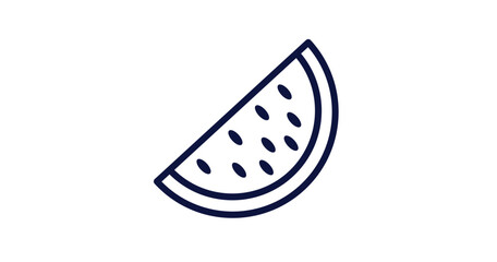 slice of melon icon. Thin line slice of melon icon from summer collection. Outline vector isolated on white background. Editable slice of melon symbol can be used web and mobile