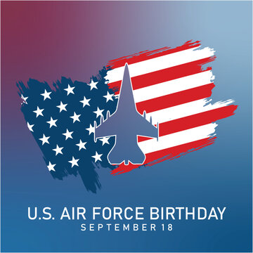 US Air Force Birthday. September 18, modern background vector illustration for greeting card and banner