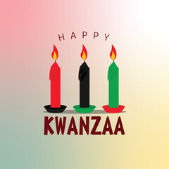 Happy Kwanzaa. Is an annual celebration of African-American culture which is held from December 26 to January 1. modern background vector illustration