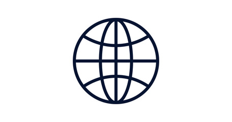 global icon. Thin line global icon from strategy collection. Outline vector isolated on white background. Editable global symbol can be used web and mobile