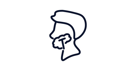 man shaving icon. Thin line man shaving icon from people collection. Outline vector isolated on white background. Editable man shaving symbol can be used web and mobile