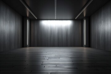Empty dark industrial scene backdrop for website slide slider design to show product Generative AI