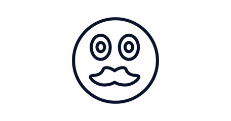 hipster smile icon. Thin line hipster smile icon from people collection. Outline vector isolated on white background. Editable hipster smile symbol can be used web and mobile