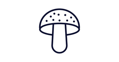 amanita icon. Thin line amanita icon from nature collection. Outline vector isolated on white background. Editable amanita symbol can be used web and mobile