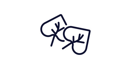 cercis leaf icon. Thin line cercis leaf icon from nature collection. Outline vector isolated on white background. Editable cercis leaf symbol can be used web and mobile