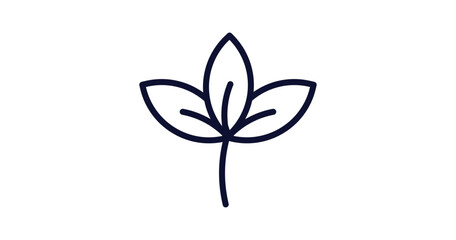 straberry leaf icon. Thin line straberry leaf icon from nature collection. Outline vector isolated on white background. Editable straberry leaf symbol can be used web and mobile