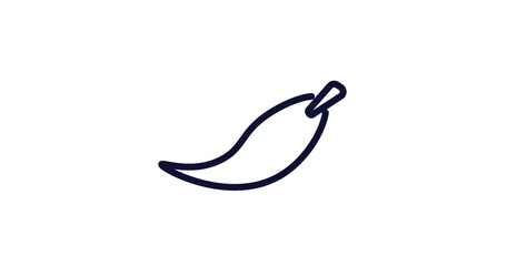 falcate icon. Thin line falcate icon from nature collection. Outline vector isolated on white background. Editable falcate symbol can be used web and mobile