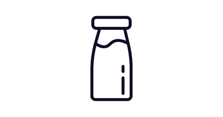 milk icon. Thin line milk icon from kitchen collection. Outline vector isolated on white background. Editable milk symbol can be used web and mobile