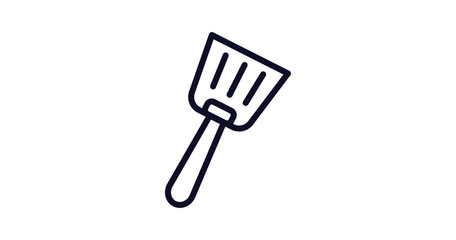 spatula icon. Thin line spatula icon from kitchen collection. Outline vector isolated on white background. Editable spatula symbol can be used web and mobile