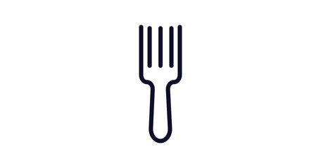 fork icon. Thin line fork icon from kitchen collection. Outline vector isolated on white background. Editable fork symbol can be used web and mobile