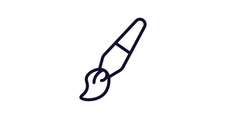 brushes icon. Thin line brushes icon from history collection. Outline vector isolated on white background. Editable brushes symbol can be used web and mobile