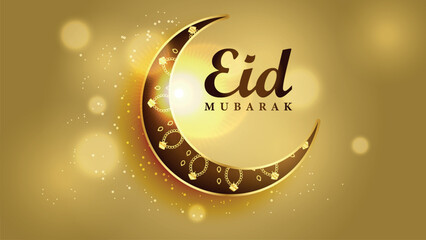 Ramadan Kareem Eid Mubarak Moon Logo Icon Trendy Vector Premium card with mandala pattern background. Islamic festival social media banner & Vector golden eid al adha bakrid festival background.