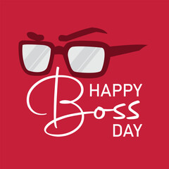  Happy Boss Day vector text Calligraphic Lettering design card template  for background, banner, card, poster, modern background vector illustration 