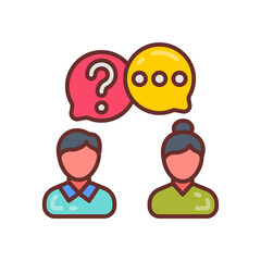 Consultation icon in vector. Illustration