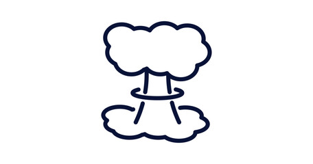 bomb detonation icon. Thin line bomb detonation icon from military and war and  collection. Outline vector isolated on white background. Editable bomb detonation symbol can be used web and mobile