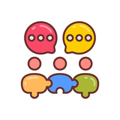 Collaboration icon in vector. Illustration