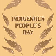 International Day of the World's Indigenous Peoples 9 August, modern background vector illustration