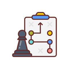 Strategy icon in vector. Illustration