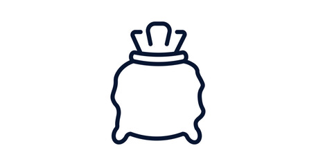 sack icon. Thin line sack icon from agriculture and farm collection. Outline vector isolated on white background. Editable sack symbol can be used web and mobile