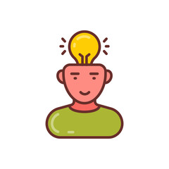 Inspiration icon in vector. Illustration