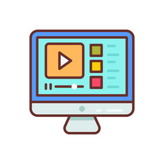 Video Lessons icon in vector. Illustration