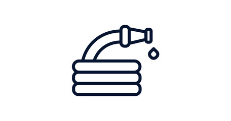 hose icon. Thin line hose icon from agriculture and farm collection. Outline vector isolated on white background. Editable hose symbol can be used web and mobile