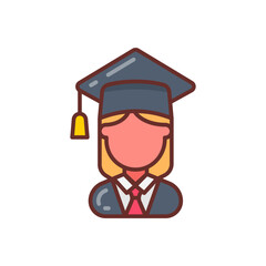 Student icon in vector. Illustration