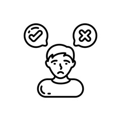 Decision Making icon in vector. Illustration