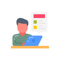 Planing icon in vector. Illustration