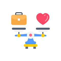 Work life balance icon in vector. Illustration
